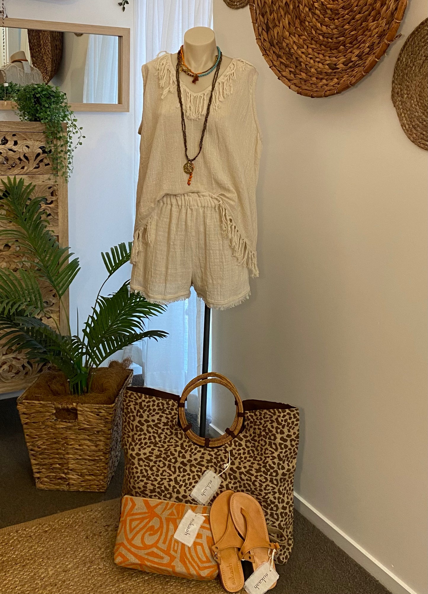 Women’s natural fibre resort top Australia – Cinta Ramie design by Sukaah.