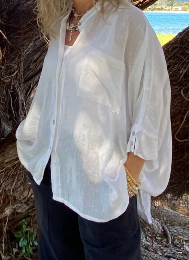 ISABELLA BOEHMERIA NIVEA RAMIE BAG SHIRT