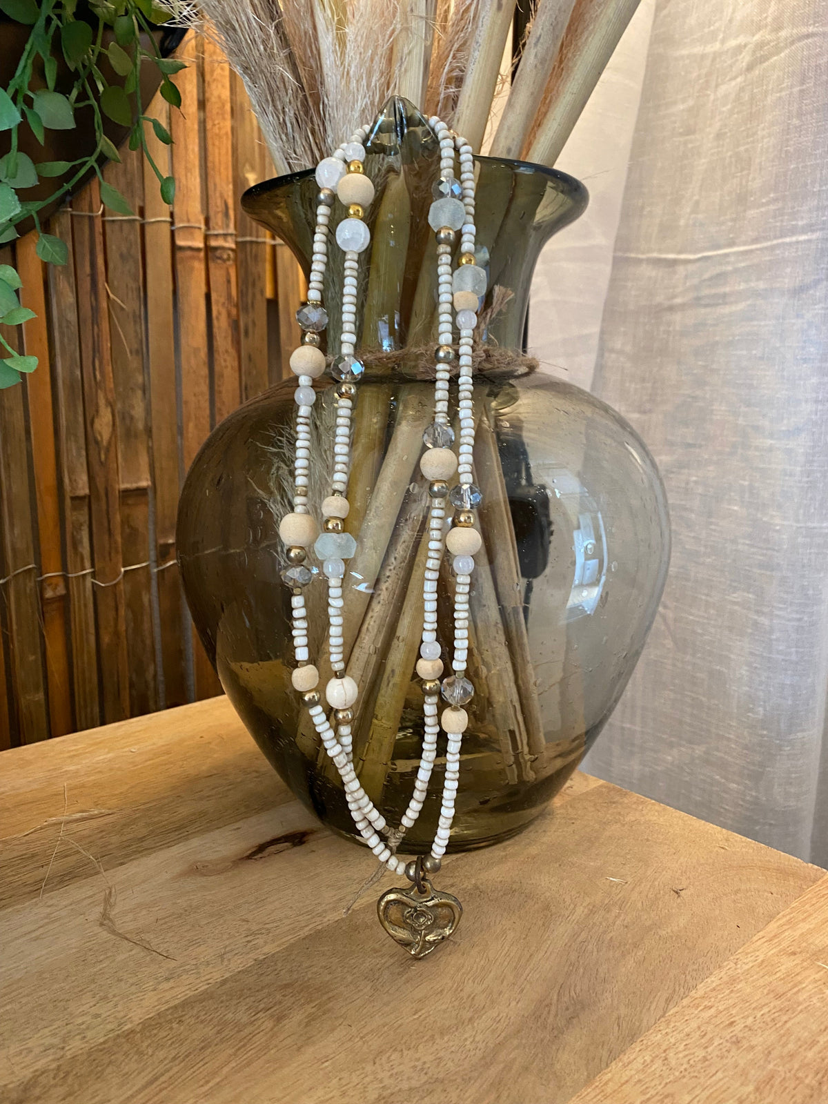 SUKAAH artisan beaded necklace designed for breathable summer dressing and relaxed luxury styling