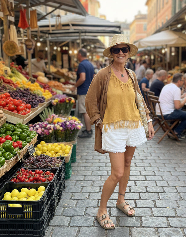 Textured ramie women’s shirt by Sukaah in breathable plant-based fibre.