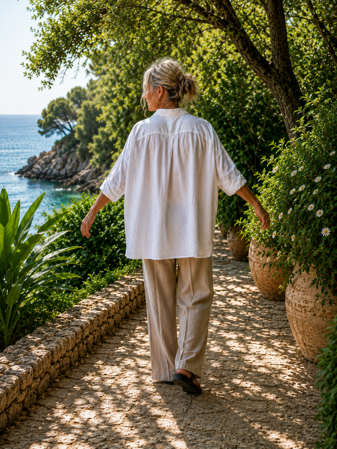 Isabella Pure Linen Bag Shirt - Women's Oversized Linen Shirt
