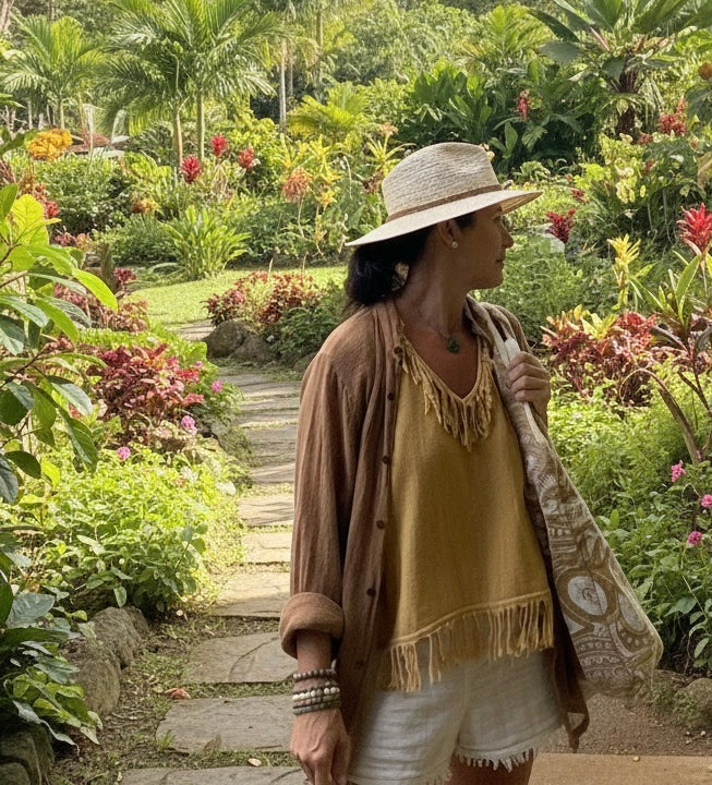 Ramie Cover-Up Shirt