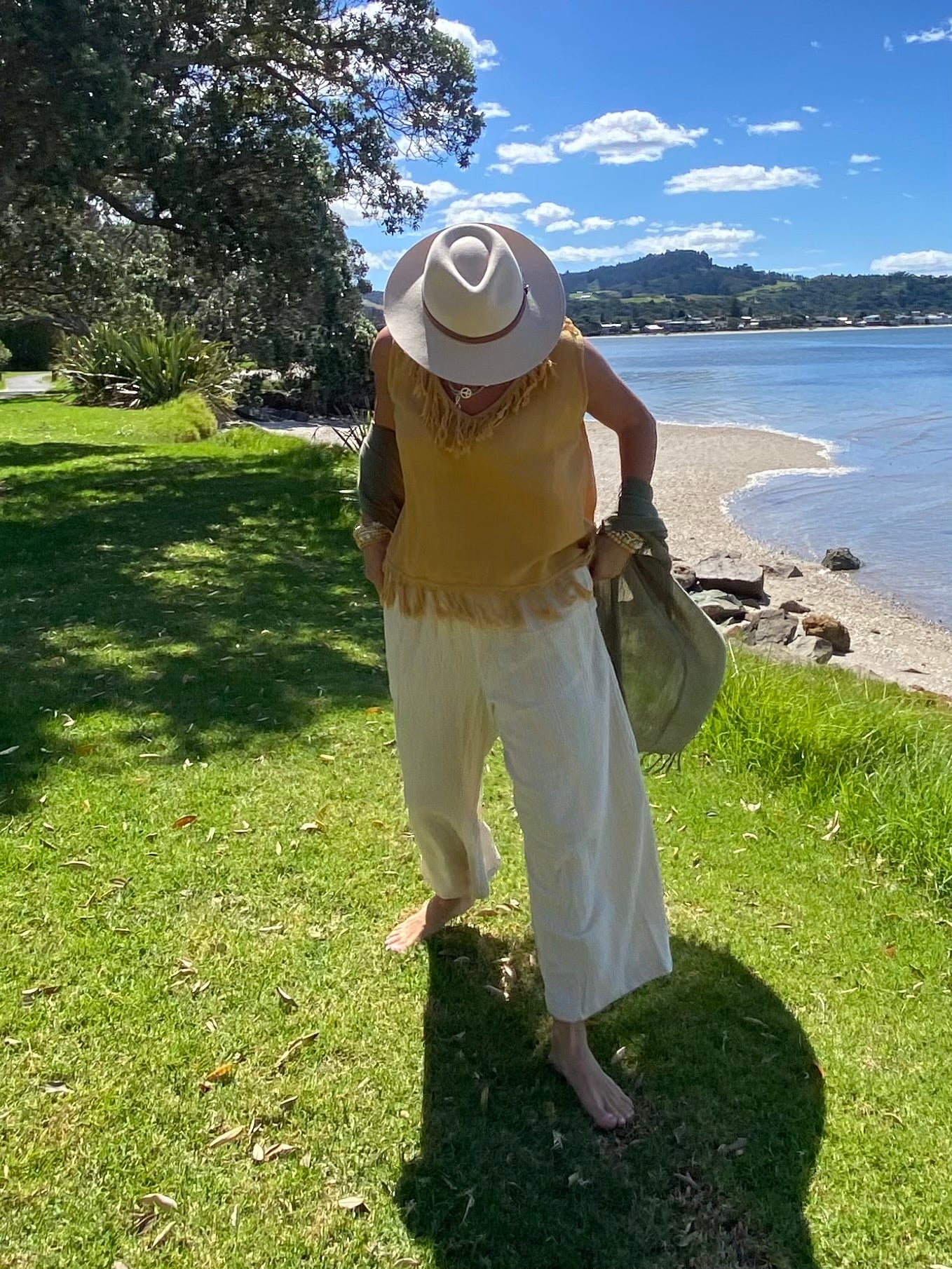 Sukaah natural fibre ramie pants – high waist long silhouette designed for effortless resort wear