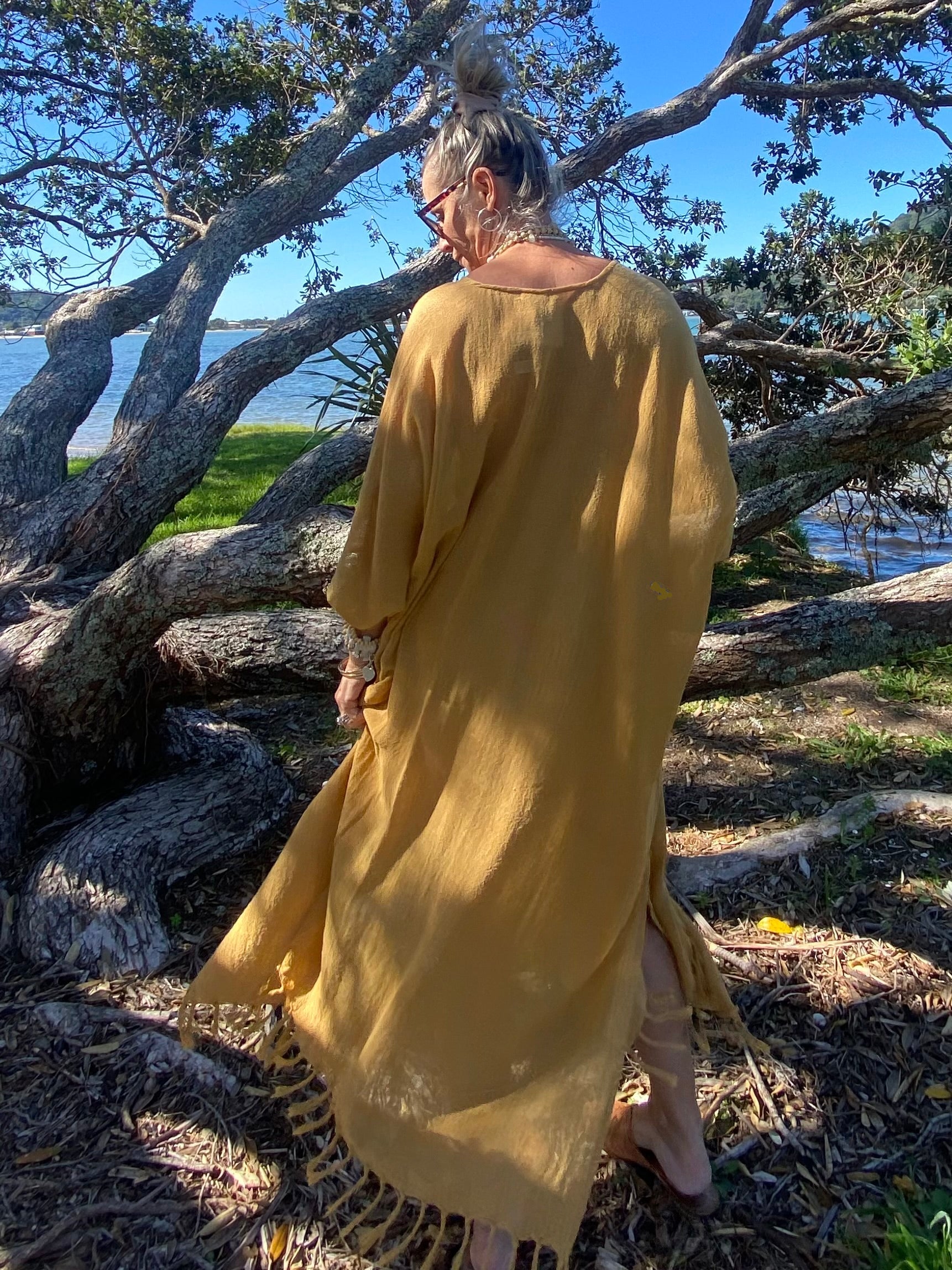 Sukaah eco-friendly ramie kaftan for women – breathable feminine summer style Australia.