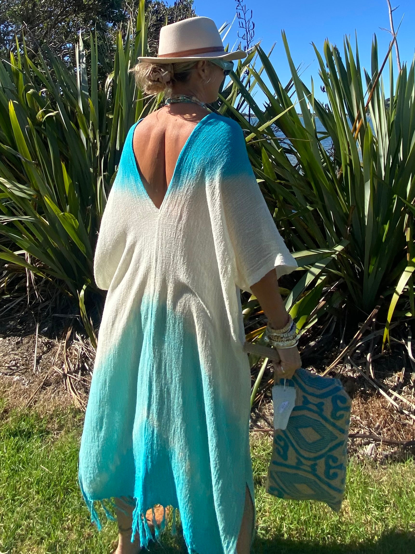 Sukaah sustainable ramie kaftan for women – eco-friendly breathable summer clothing Australia.