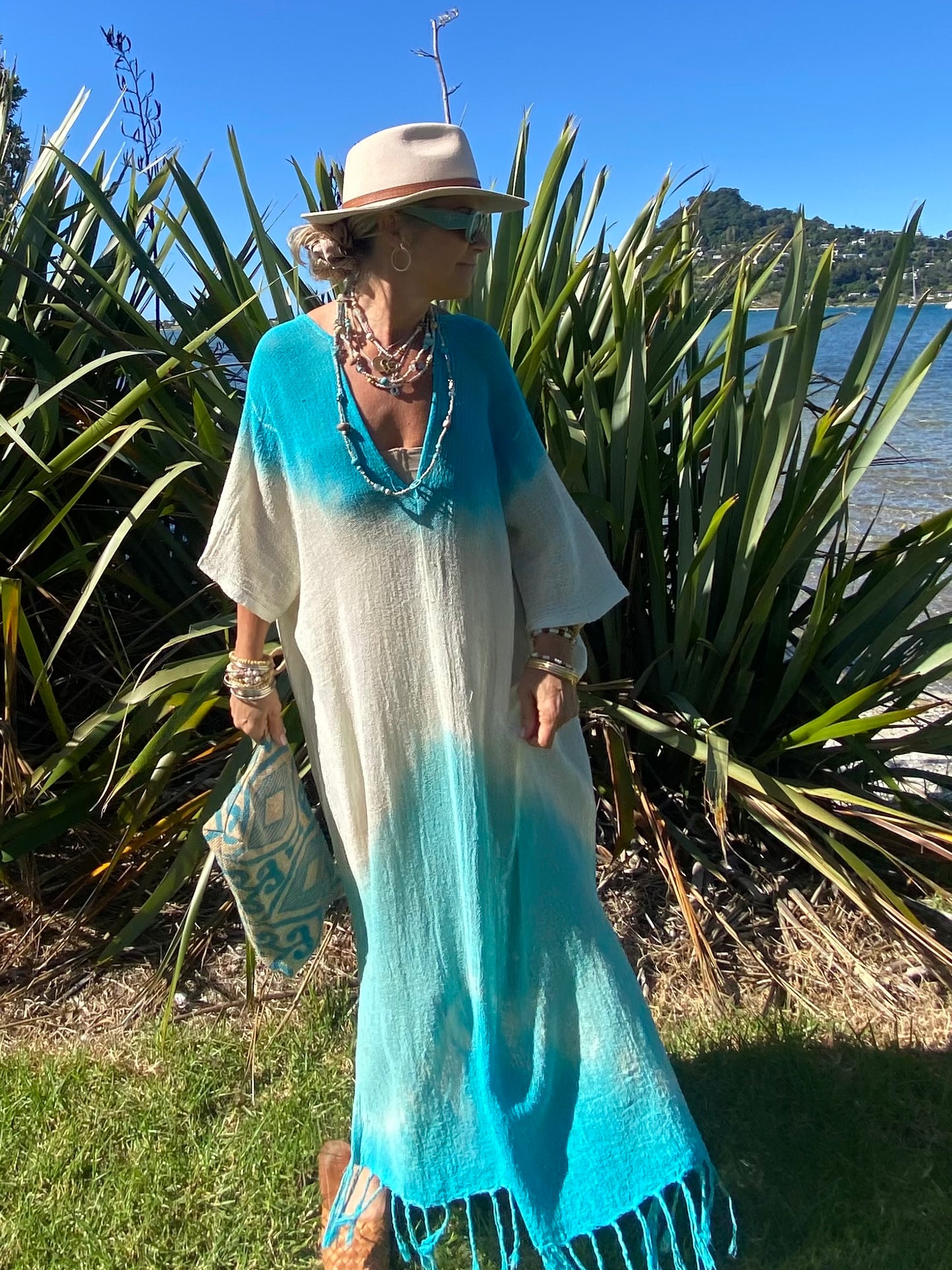Lightweight ramie kaftan women’s clothing Australia – natural fibre sustainable by Sukaah.