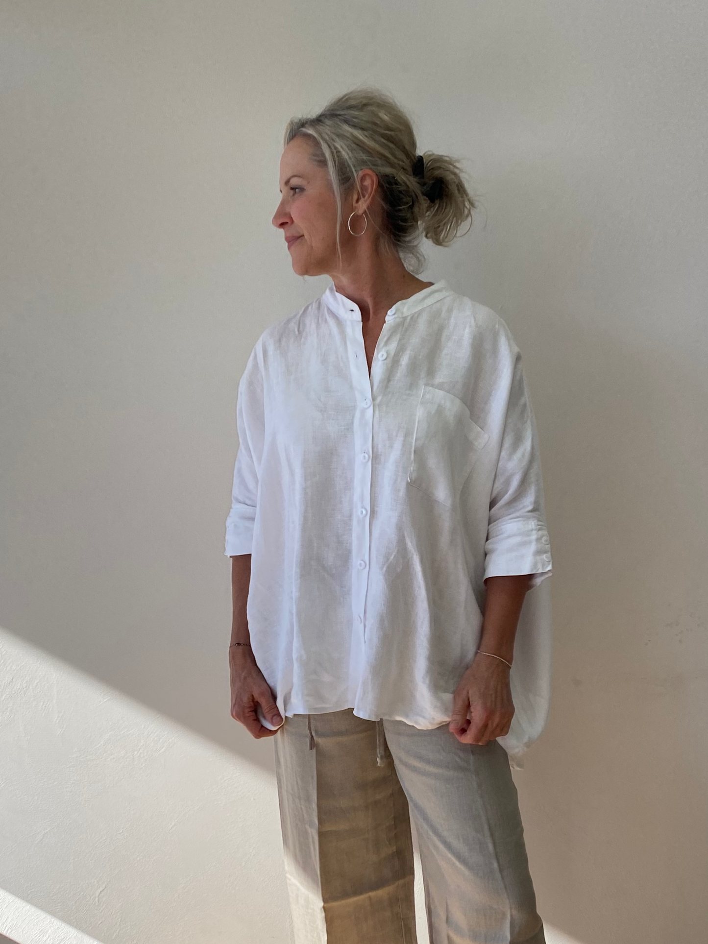 ISABELLA LINEN BAG SHIRT