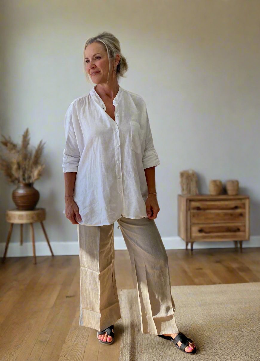 ISABELLA LINEN BAG SHIRT