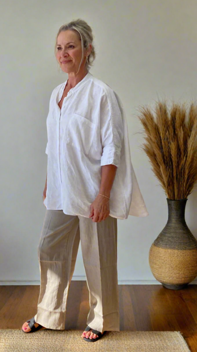 ISABELLA LINEN BAG SHIRT