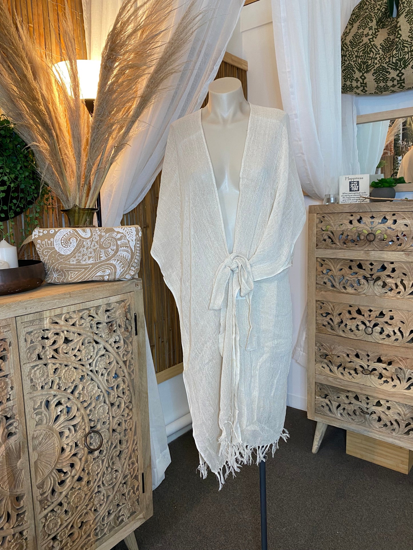 Sukaah ramie resort wrap in soft textured natural fibre.